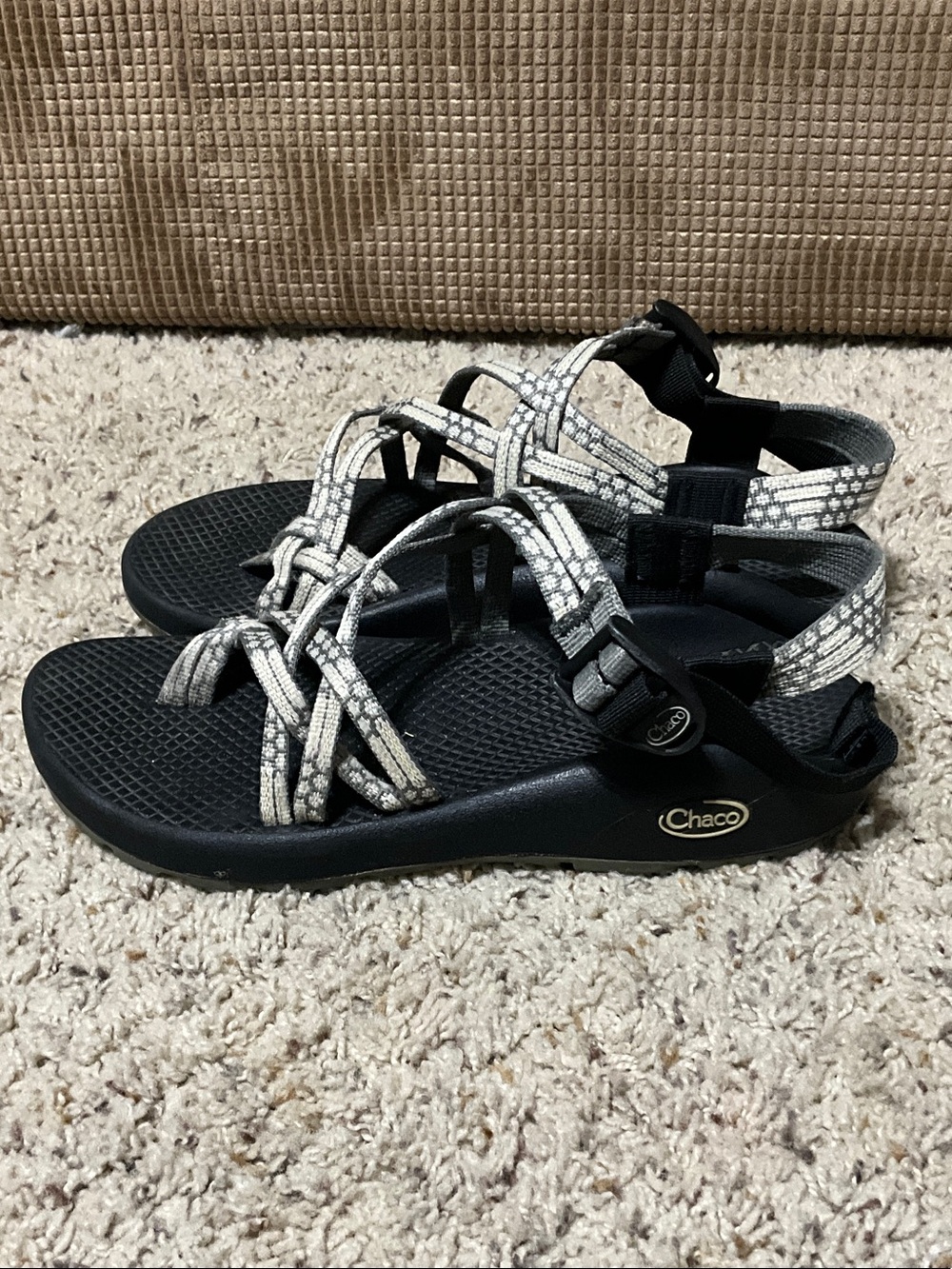 Chaco Black Sandals with White Speckled Straps - Picture 9 of 12